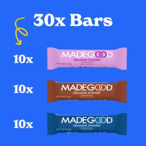 MadeGood Variety Pack Chocolate Drizzled Granola Bars (30 Bars - 0.85 Oz Each) Gluten Free and Organic Snacks