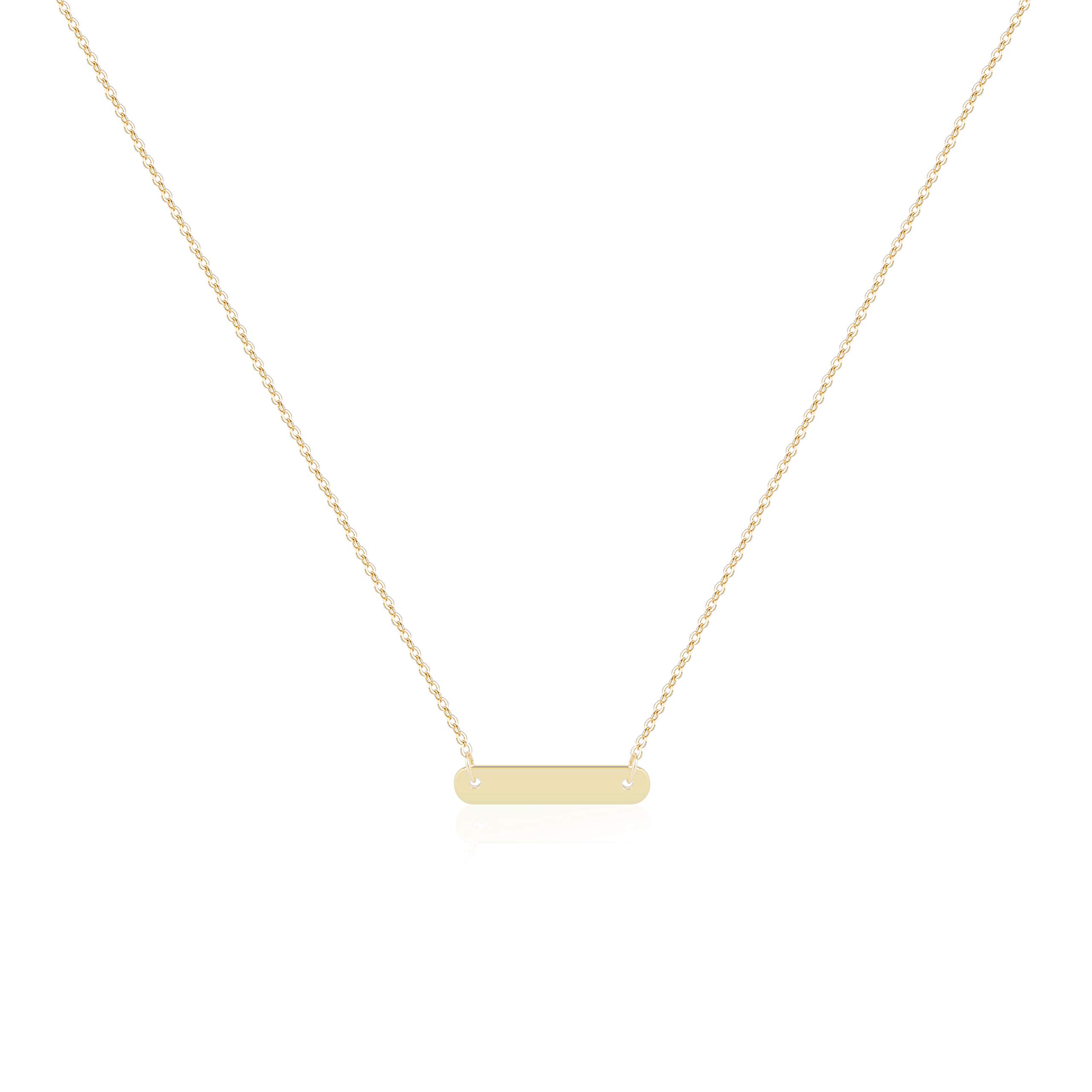 itianxi Gold Dainty Bar Necklace for Women,14K Gold Plated Cute Tiny Horziontal/Balance Necklace,Delicate Fashion Necklace