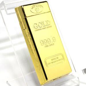 gold bar single flame refillable butane torch lighter 2 1/2 inch