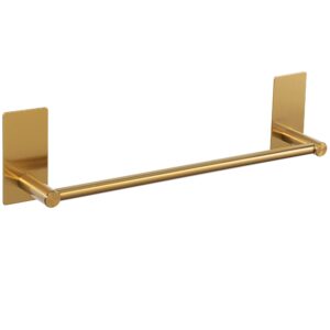 alise bath single towel bar,towel rail towel rack towel hanger towel holder for bathroom and kitchen,self adhesive free-drilling wall hanging 12-inch,gwld030-g sus 304 stainless steel gold finish