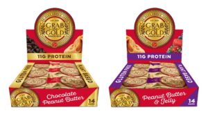 grab the gold protein snack bar bundle (28 bars) 14 bars chocolate peanut butter + 14 bars peanut butter & jelly