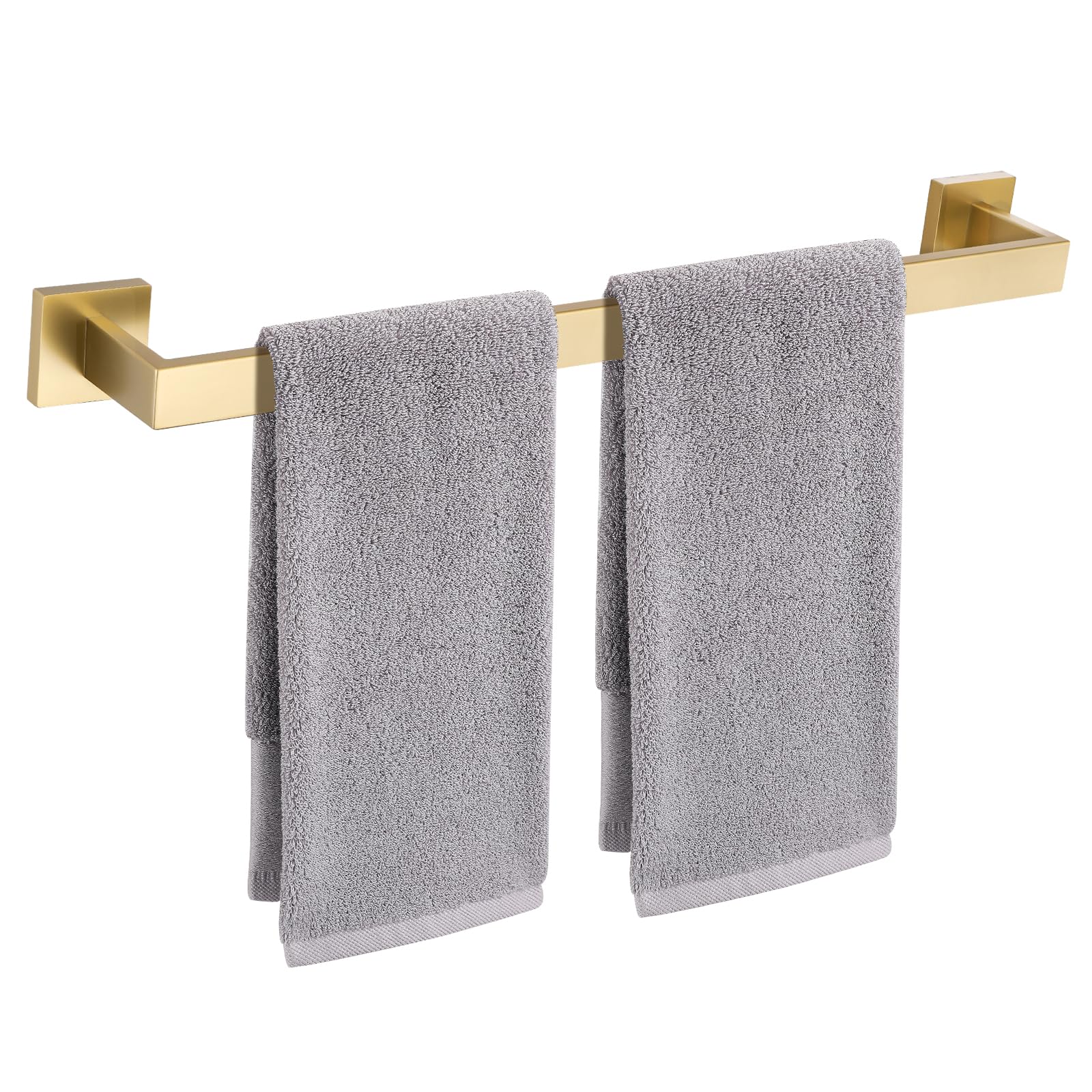 TURS Brushed Gold Single Towel Bar Stainless Steel Bathroom Towel Holder Rail Wall Mounted Towel Rack