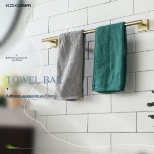 KOKOSIRI Towel Bar Bathroom Towel Holder for Bath Kitchen Cabinet Towel Rails 20 Inch Brushed Gold Stainless Steel B4005BG-L20