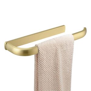 BESy Brass Hand Towel Bar for Bathroom Brushed Gold, Rustproof Wall Mounted Towel Rack Hanger Bathroom Hardware Accessories Towel Holder 12 Inch