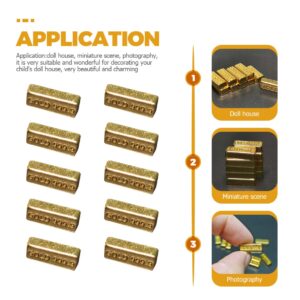 jojofuny 30 PCS Dollhouse Mini Mini Model Mini Fake Gold Brick Mini Gold Fake,