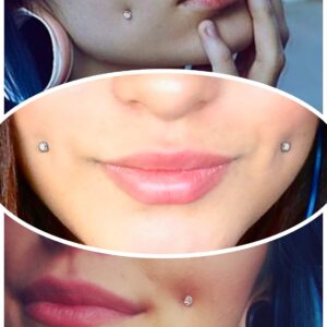 Kridzisw 16G Gold Cheek Piercing Jewelry 316L Stainless Surgical Steel Cheek Dimple Tongue Extra Long Lip Labret Medusa Monroe Rings Stud Barbell Bar Piercing Jewelry for Women Men 4mm 14mm 16mm 19mm