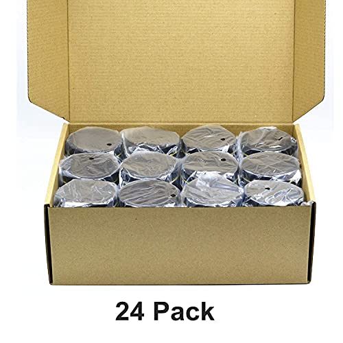 SONVIIBOX 24 Pieces Black Candle Tins 4oz, Candle Jars,Bulk Candle Containers for Candle Making,Storage Jars,DIY Candle Making (Black)