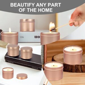 DINGPAI Candle Tin 18 Pcs, 4oz Candle Containers, Candle Jars for DIY Candle Making, Light Gold Color, Arts & Crafts, Storage and Holiday Gifts