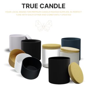 TRUE CANDLE 24x Premium Gold Candle tin 8 oz | The Original Edgeless Cylinder | Matte Finish Outside and Inside | Premium Candle containers & The Ideal Candle tins for Making Candles