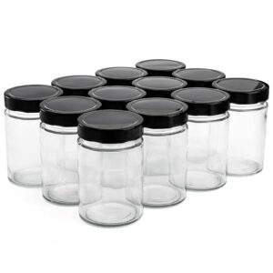 dicunoy 12 pack glass candle jars with lids, 17 oz large candle containers for candle making, thick cylinder empty votive candle holders, mason storage containers for dry food, powder