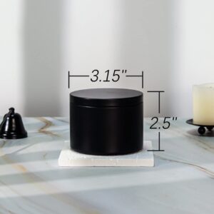 Aroparc Candle Tins 8oz with Lids, 24 Pack Seamless Bulk Candle Containers for Candle Making Supplies Wholesale Empty Candle Jars - Black