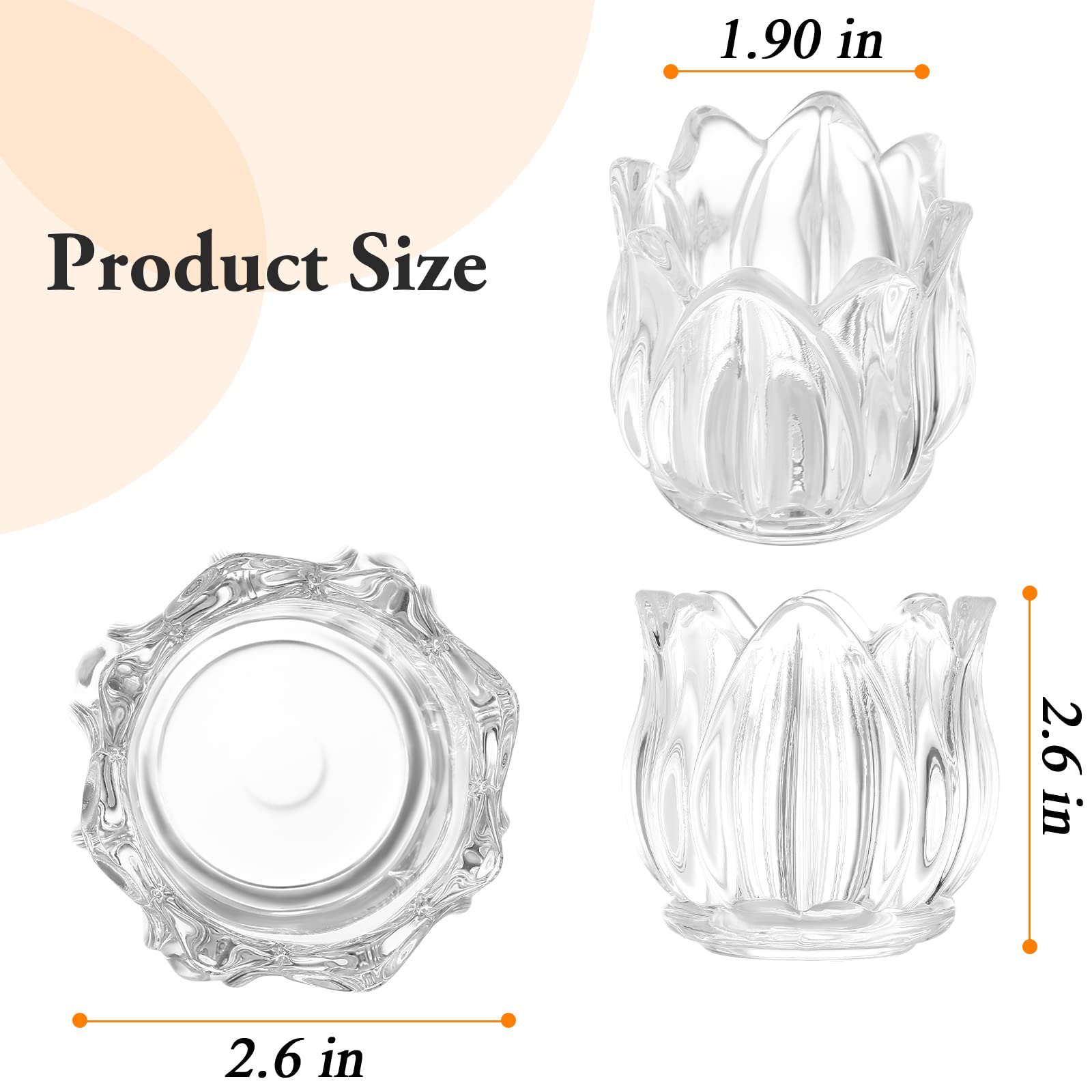 GOLDEAL 12Pcs Clear Votive Candle Holders,Clear Thick Glass Tea Light Candle Holder Bulk,Tealight Candle Jars for Wedding Table Decor,Party Supplies,Bridal Shower,Baby Shower,Tables Centerpieces