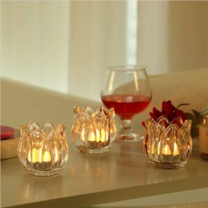 GOLDEAL 12Pcs Clear Votive Candle Holders,Clear Thick Glass Tea Light Candle Holder Bulk,Tealight Candle Jars for Wedding Table Decor,Party Supplies,Bridal Shower,Baby Shower,Tables Centerpieces