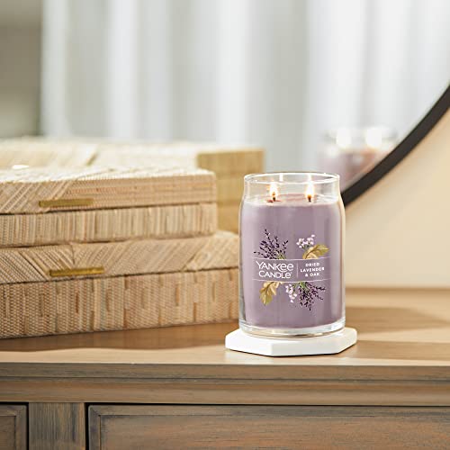 Yankee Candle Dried Lavender & Oak​ Scented, Signature 20oz Large Jar 2-Wick Candle, Over 60 Hours of Burn Time