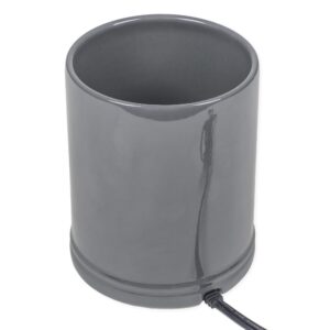 Elanze Designs God Bless This Home with Love Grey Stoneware Electric Jar Candle Warmer