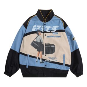 Aelfric Eden Men's Varsity Jacket Harajuku Vintage Graphic Baseball Jacket Unisex Coats Streetwear