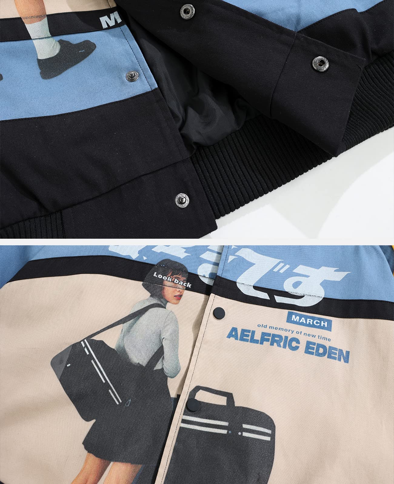 Aelfric Eden Men's Varsity Jacket Harajuku Vintage Graphic Baseball Jacket Unisex Coats Streetwear