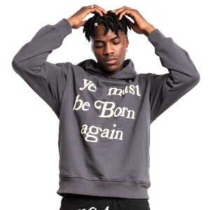 DONCARE Ye Must Be Born Again Hoodie Men's West Creativity Sweatshirt Black