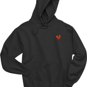 owndis Bleeding Broken Heart HOODIE-0043-L-Black