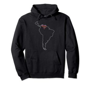 where is venezuela map chromatic art gift pullover hoodie