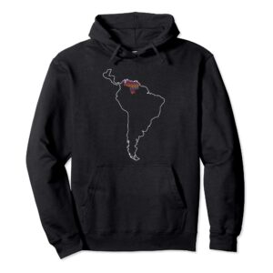 Where is Venezuela Map Chromatic Art Gift Pullover Hoodie