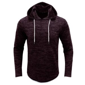 Muscularfit day prime deals 2034 Workout Sweatshirts for Men Loose Fit Long Sleeve Cotton Hoodies Pullover Casual Lightweight Gym Athletic Hooded mens skeleton hoodie Coffee L