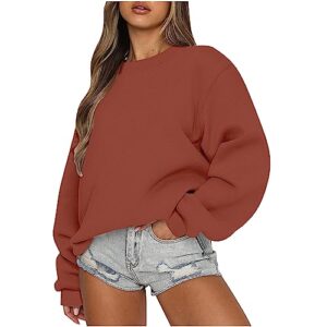 oversized sweatshirt for women fall fashion 2023 long sleeve crewneck pullover sweatshirts casual loose sweater tops