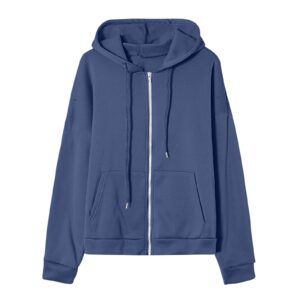 SMIDOW Cute Hoodies For Teen Girls Fashion Fall y2k Clothes 2023 Full Zip Up Hooded Sweatshirts With Pockets Casual Jacket