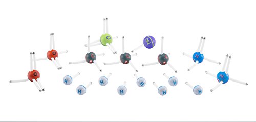 Happy Atoms Magnetic Molecular Modeling Introductory Set | Intro to Atoms, Molecules, Bonding, Chemistry | Create 508 Molecules | 73 Activities | Plus Free Educational App for iOS, Android