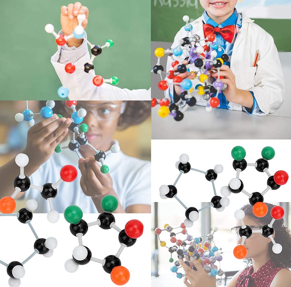 YCWF Molecular Model Kit,974 Pcs Molecular and Atomic Model Kit for Organic and Inorganic Chemistry Learning,Chemistry Structure Kit with Atoms,Bonds & Orbitals for Teacher, Student