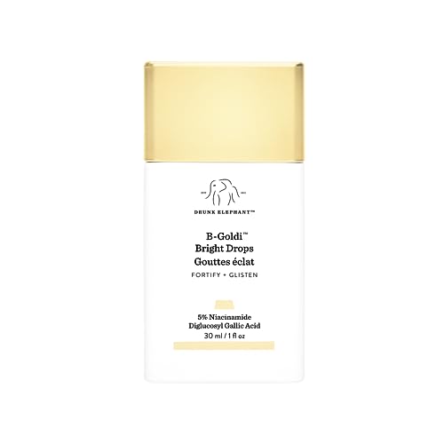 Drunk Elephant B-Goldi Bright Drops - 1 fl oz - Illuminates Skin with 5% Niacinamide & Diglucosyl Gallic Acid - Free of Essential Oils, Silicones & Fragrances - Cruelty Free