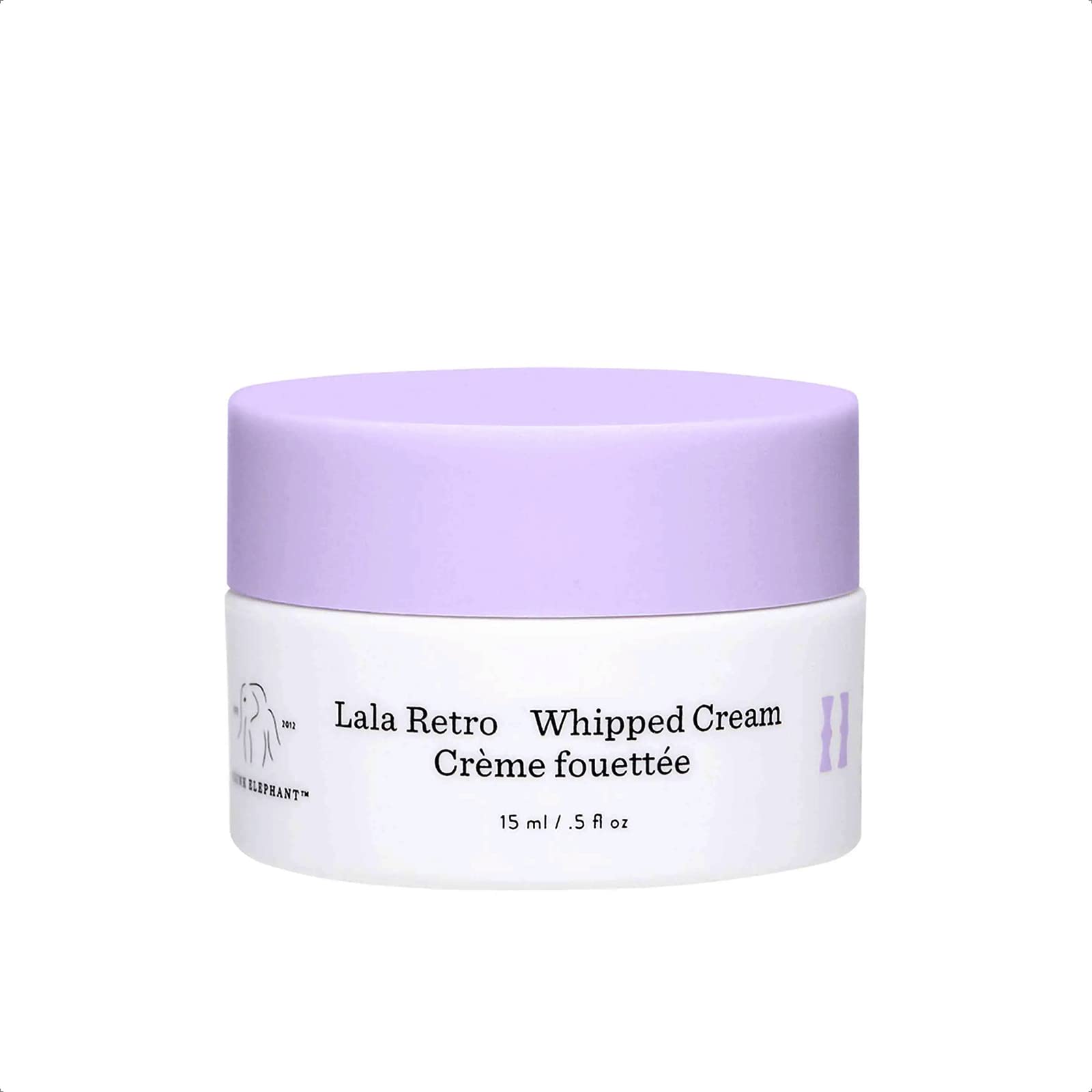 Drunk Elephant Lala Retro Whipped Cream. Replenishing Moisturizer for Skin Protection and Rejuvenation (15 mL / 0.5 Fl Oz)