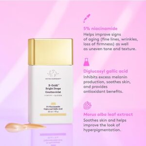 Drunk Elephant B-Goldi Bright Drops - 1 fl oz - Illuminates Skin with 5% Niacinamide & Diglucosyl Gallic Acid - Free of Essential Oils, Silicones & Fragrances - Cruelty Free