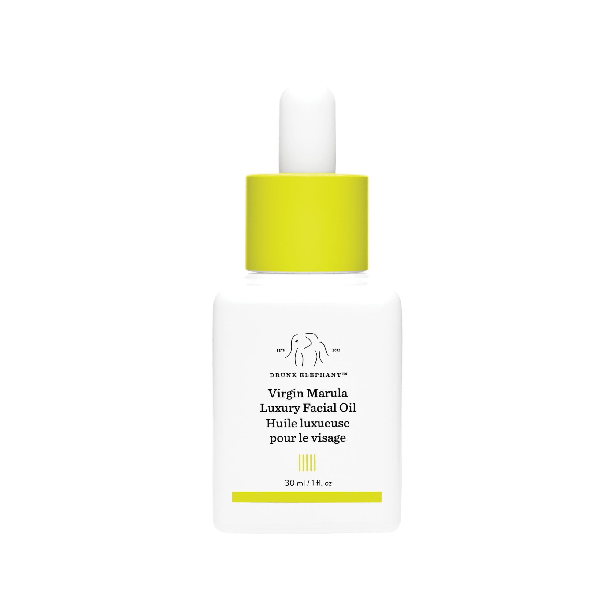 Drunk Elephant Virgin Marula Luxury Facial Oil - Gluten-Free and Vegan Anti-Aging Skin Care and Face Moisturizer (30 mL / 1 Fl Oz)