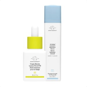 drunk elephant full sized moisture duo - hydrating and moisturizing duo with b-hydra intensive hydration gel (50 ml / 1.69 fl oz) and virgin marula luxury facial oil (30 ml / 1 fl oz)