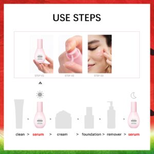 Watermelon Niacinamide Highlighting Serum - Illuminating Makeup Primer & Facial Serum with Hyaluronic Acid - Moisturizing, Lightweight & Priming for Glowing Skin Care (75ml)