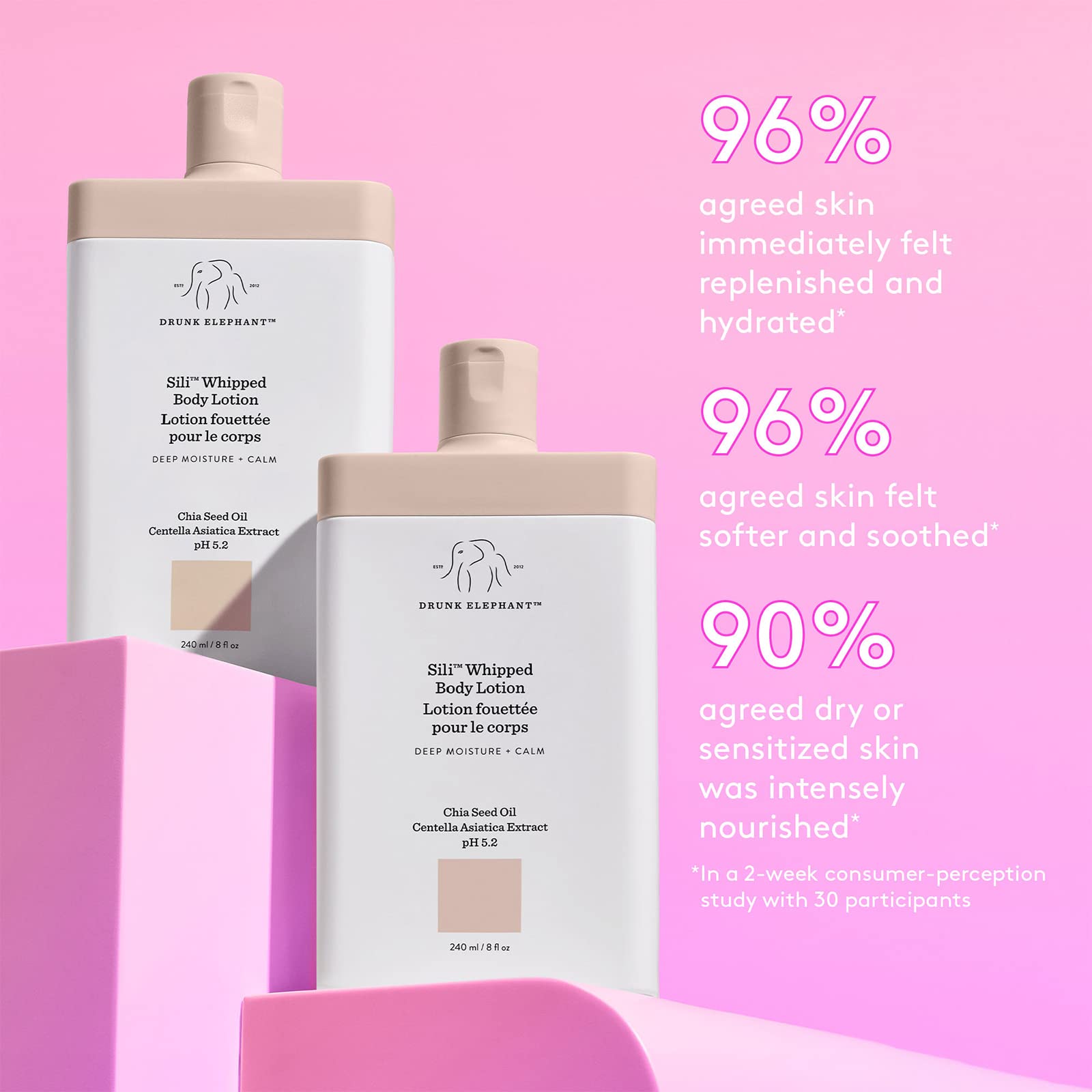 Drunk Elephant Sili Whipped Body Lotion. Deeply Moisturizes, Replenishes, and Soothes (240 mL / 8 Fl Oz)