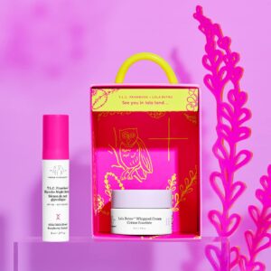 Drunk Elephant Call It A Night Evening Skin Kit - Night Skin Care Set. T.L.C. Framboos Glycolic Night Serum 8ml/.27fl oz, Lala Retro Whipped Cream, 15ml/.5fl oz. Smoothing and Replenishing Skin Care