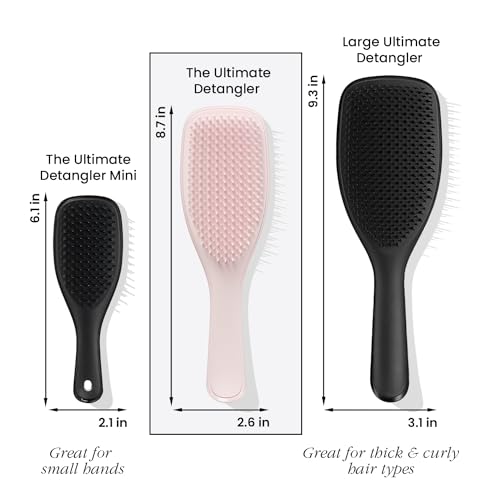 Tangle Teezer The Ultimate Detangler Plant Brush, Dry and Wet Hair Brush Detangler for All Hair Types, Marshmallow Pink