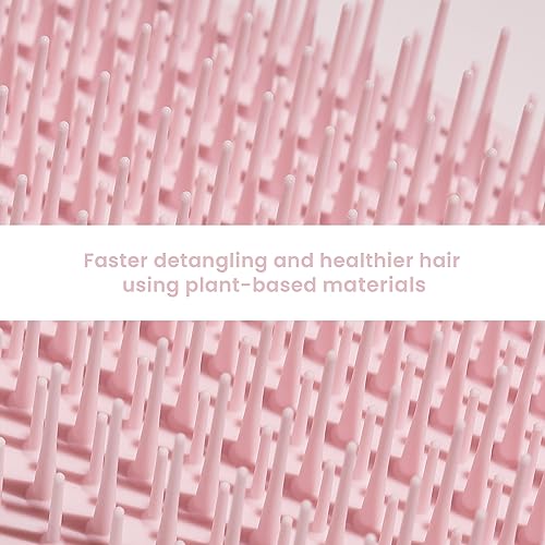 Tangle Teezer The Ultimate Detangler Plant Brush, Dry and Wet Hair Brush Detangler for All Hair Types, Marshmallow Pink