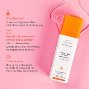 Drunk Elephant C-Firma Day Serum. Brightening and Tightening Face Serum with 15 Percent Ascorbic Acid (1 Oz / 30 mL)