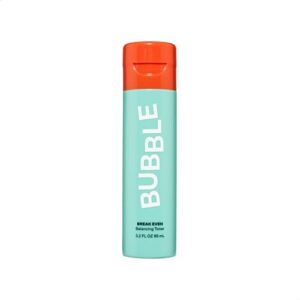 Bubble Skincare Break Even Balancing Face Toner - Gentle Exfoliating Toner & Pore Minimizer for Normal to Oily Skin Types - Skin Care Formulated with Green Tea Extract and Niacinamide (100ml)