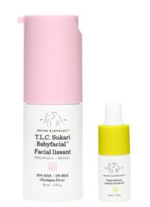 drunk elephant t.l.c. sukari babyfacial midi + virgin marula luxury facial oil mini