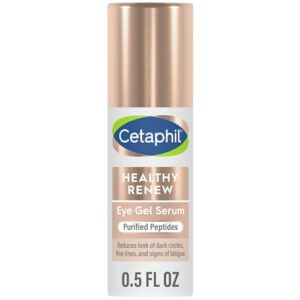 cetaphil hydrating eye gel serum, 0.5 oz - reduces dark circles & wrinkles, 24hr under eye cream, retinol alternative peptide for sensitive skin