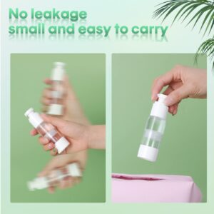 Airless Pump Jar, Vacuum Cream Jar Airless Pump Bottles Vacuum Bottle Portable Lotion Dispenser, Empty Refillable Travel Containers for Toiletries Face Cream Pot for Makeup Essence Moisturize