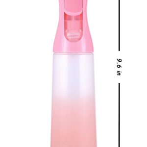 Vimas Continuous Spray Bottles, Refillable Water Spray Bottles for Cooking, Cleaning, Hairstyling, Skin Care & Plant 10 oz/300ml (Pink)