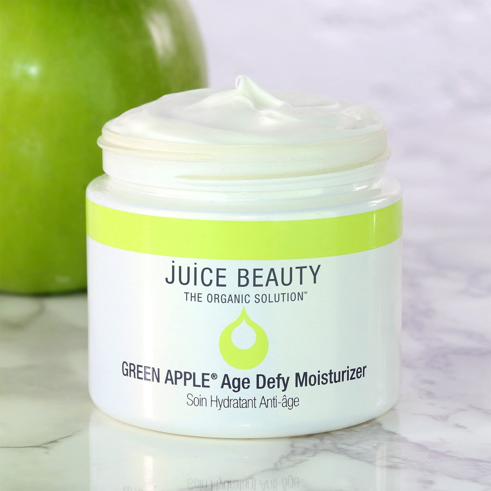 Juice Beauty GREEN APPLE Age Defy Face Moisturizer - Peptides, Green Tea - Brightening and Smoothing Skin - Clinically Proven Formula - Powerful Antioxidant Cocktail - 2 fl oz