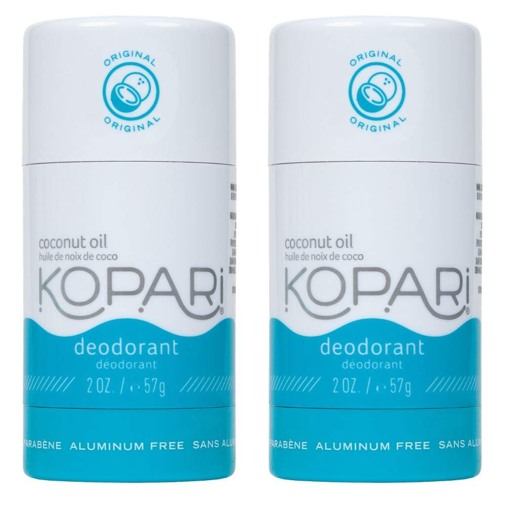 Kopari Aluminum Free Deodorant with Organic Coconut Oil | Original 2 Pack | Vegan, Gluten Free, Cruelty Free, Non-Toxic, Paraben Free, Deodorant for Men & Women, Odor Protection | 2.0 oz