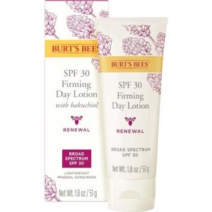 burt's bees sunscreen moisturizer for face, spf 30 retinol alternative facial lotion for anti-aging skincare & daytime protection,1.8 ounce (packaging may vary)