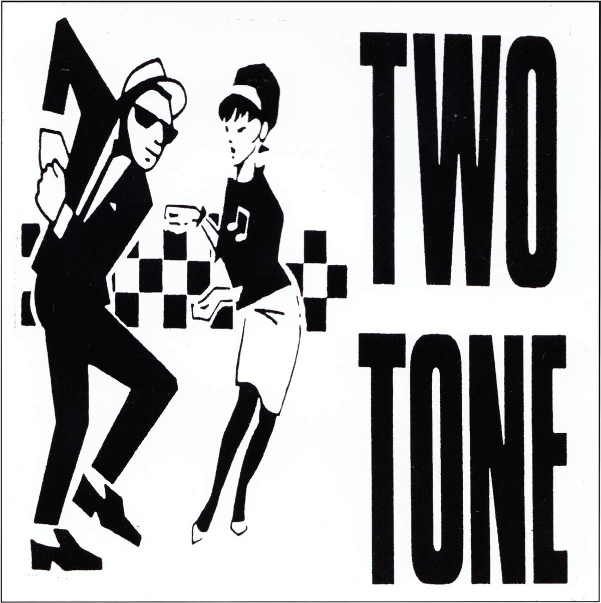 Square Deal Recordings and Supplies - Two Tone - Dancers with Ska Checkers - Sticker